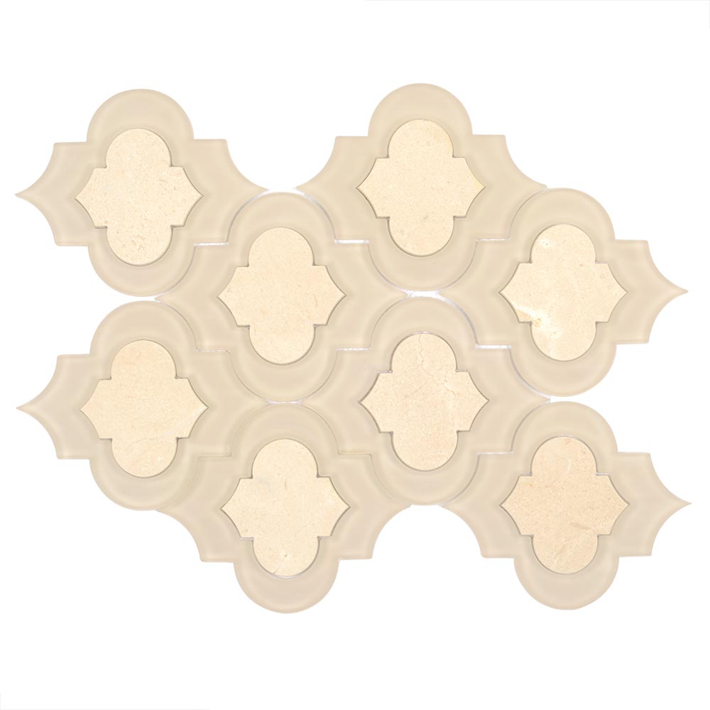 Crema Marfil Marble Arabesque Tile